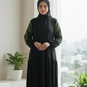 Hajjanah 'Eclipse' Tiered Abaya Dress
