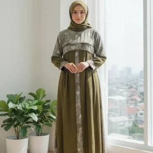 Hajjanah 'Kallia' Brocade Detail Gamis